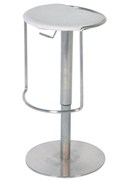 White Adjustable Height Swivel Stool