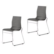 Gel Stacking Chair-Transparent Smoke