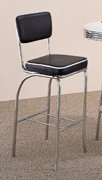 Soda Fountain Barstool with Upholstered Seat and Back