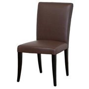 Bonded Leather Dining Side Chairs Mocca