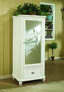 Hanna White Mirrored Armoire