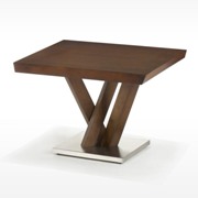 Obliq Square Wood Lamp Table