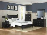 Morelle Low Post Bedroom Set Black