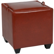 Metro Storage Ottoman Crimson Red