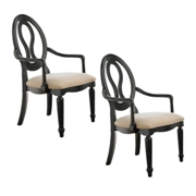 Summer Hill Pierced Back Arm Dining Chair-Midnight