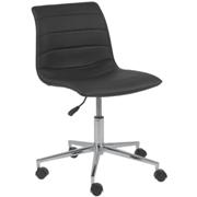 Ashton Office Chair-Black-Chrome