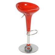 Andrea Adjustable Barstool -Red Chrome