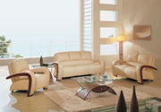 Modern Almond leather sofa set