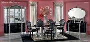 Barocco Black Traditional Dining Set