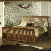 Craftsman Sleigh Bed in Blonde Finish