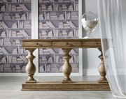 Melange Three Pedestal Console