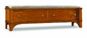 Abbott Place Two Drawer Bench in Clear Natural Cherry