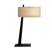 2 Light Tilt Table Lamp-Dark Brown Wood