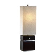 Waterfall Table Lamp-Dark Brown Wood