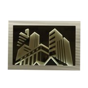 Endless City Infinity Metal Art-Brushed Aluminum