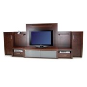 8 piece Palermo Large Entertainment Center-Beaver