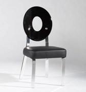 Candy Black Round Back Side Chair