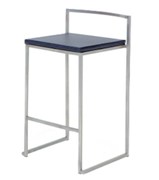 Stackable Black Counter Stool