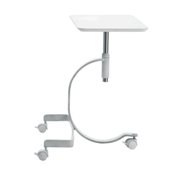 Media Notebook Wheels Desk-White