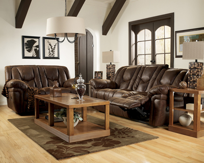 Blake Walnut Reclining Loveseat