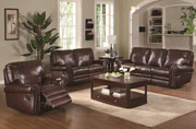 Teagan Casual Dual Recliner Soft Burgundy Leather Love Seat