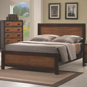 Coral Headboard and Footboard Bed