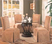 Slauson Dinette with Beige Parson Chairs