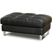 Valentino Rectangular Pillowtop Ottoman with Metal Leg