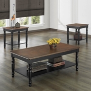 Ohana Black 3-Piece Occasional Table Set