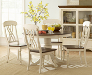 Ohana White Round Dining Room Set