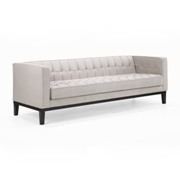 Roxbury Tufted Sofa Full Length Couch Cream