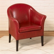 Club Upholstered Chair Red