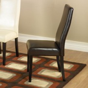 Bycast Leather Side Set Dining Chair Brown