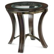 Soli Wood & Glass Round End Table