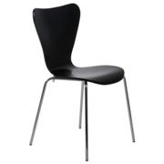 Tessa Stacking Chair-Black-Chrome