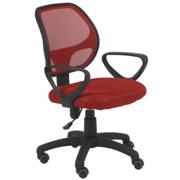 Percy Mesh Office Chair-Red-Black