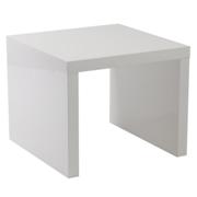 Abril End Table-White Lacquer