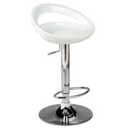 Alex Adjustable Barstool -White Chrome