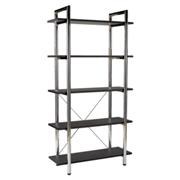 Ledah Leather -Shelf Unit - Brown Chrome