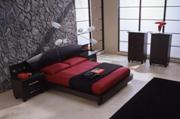 Contemporary Italian Platform Bed with Lights