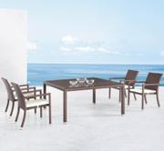 ESF Brown Patio Dining Set-Dining Table and 4 Chair