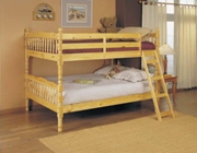 Homestead Natural Finish Full  Full Conventible Bunk Bed