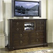 Villa Madrid 7 Drawer Media Chest in Dusk Brown Finish