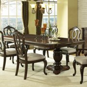 Melbourne Pedestal Dining Table-Medium Brown