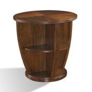 Gracious Living Round End Table-Dark Walnut