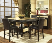 Insignia Bicast Counter Height Table Dining Set-Natural Maple