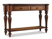 Primrose Hill Two Drawer Sofa Table - Villa Brown