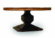 Sanctuary Round Pedestal Dining Table in Drift & Ebony