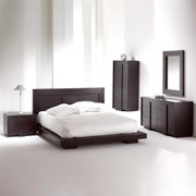 Monaco Platform Bed Bedroom Set-Chocolate-Queen