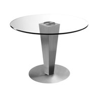 JULIA Dining Table-Brushed Stainless Steel-42